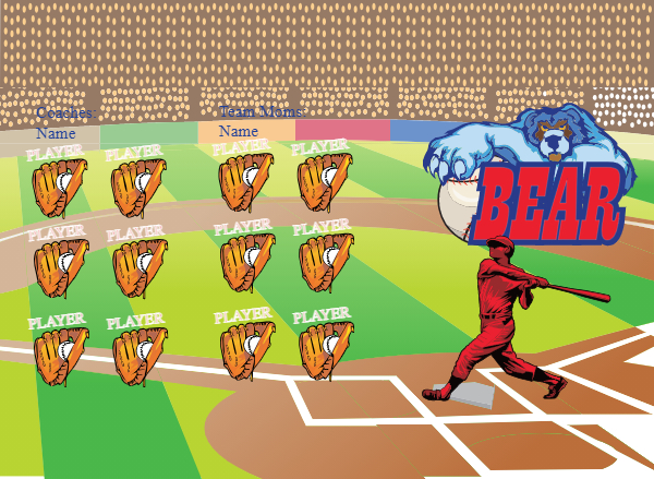 BEAR2 Softball Banner softball banner designs images