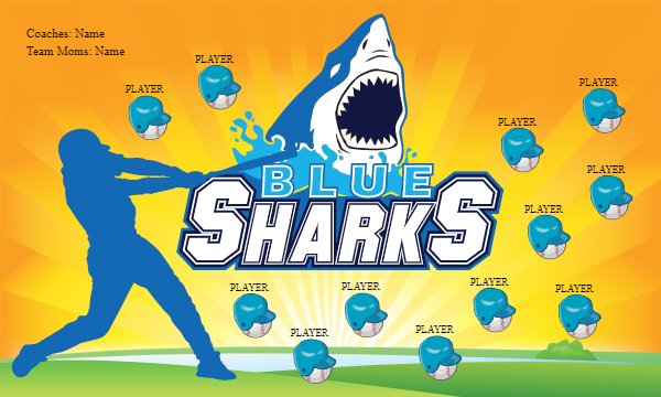 BLueSharks Softball Banner banners for softball images