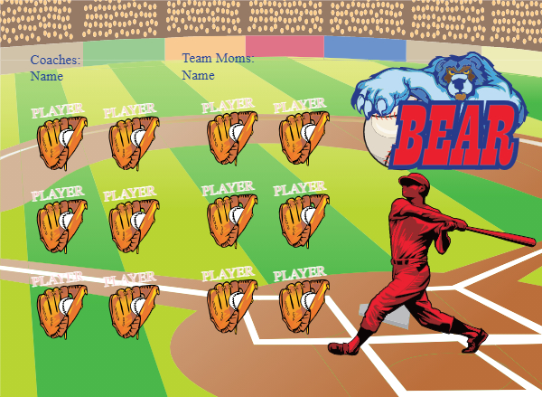Bear Softball Banner
