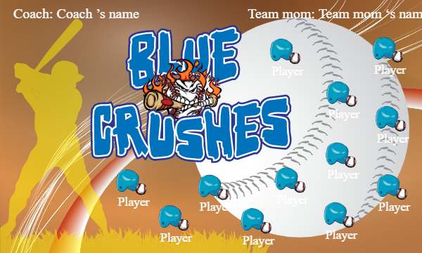 Blue Crushes 1 Softball Banner softball banner templates images