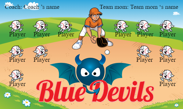 Blue Devils Softball Banner