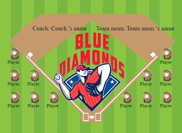 Blue Diamonds 2 Softball Banner softball banner photos images