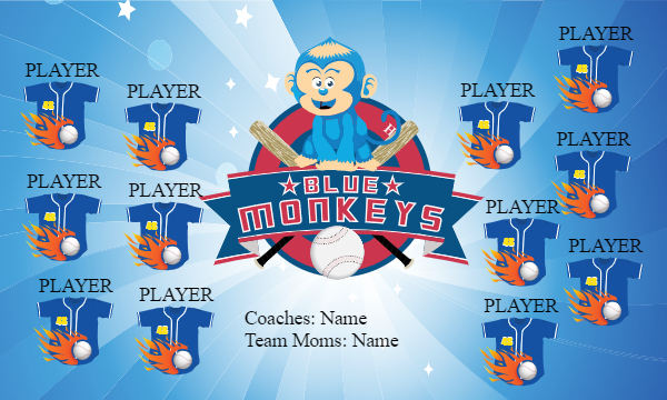 BlueMonkey Softball Banner softball photo banners images