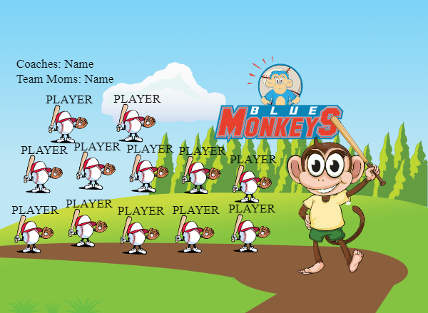 BlueMonkey2 Softball Banner softball banner poses images