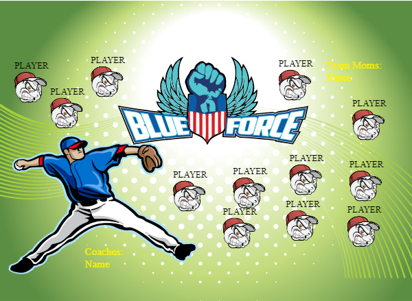 Blueforce Softball Banner softball banners pennants images