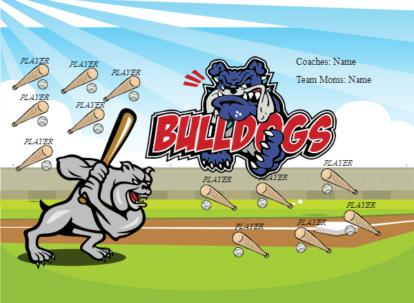 BullDog1 Softball Banner homemade softball banner ideas images