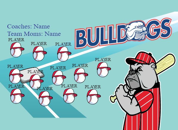 BullDog2 Softball Banner custom softball banners images