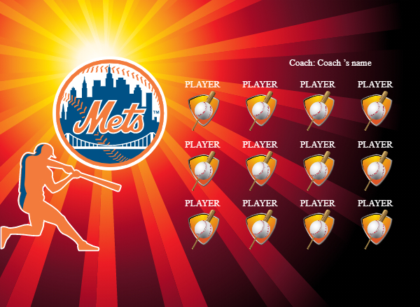Mets 3 Softball Banner softball field banner picture