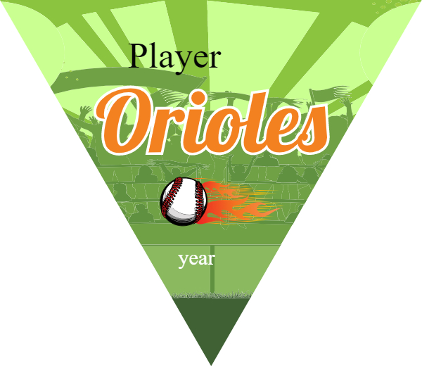 Orioles 4 Softball Banner softball banner size picture
