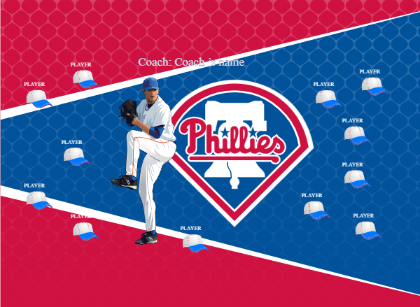 Phillies 5 baseball pole
