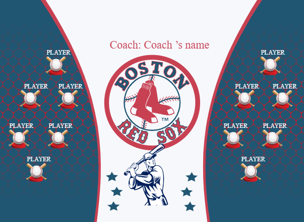 Red Sox 4 Softball Banner custom softball team banners images