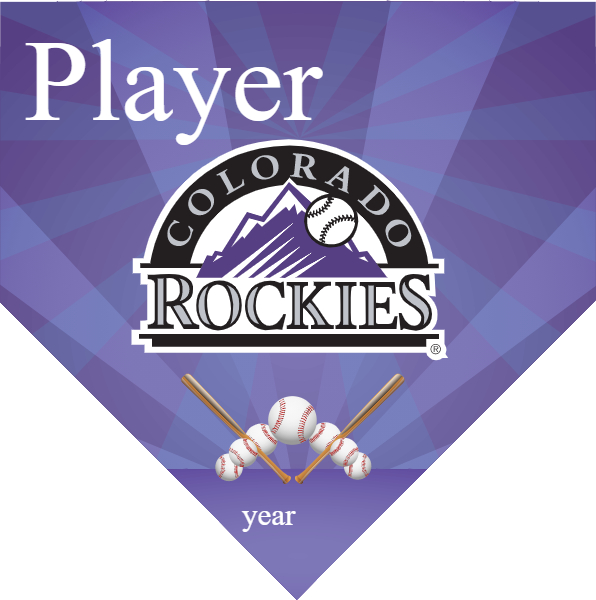 Rockies 4 Softball Banner custom softball banner picture