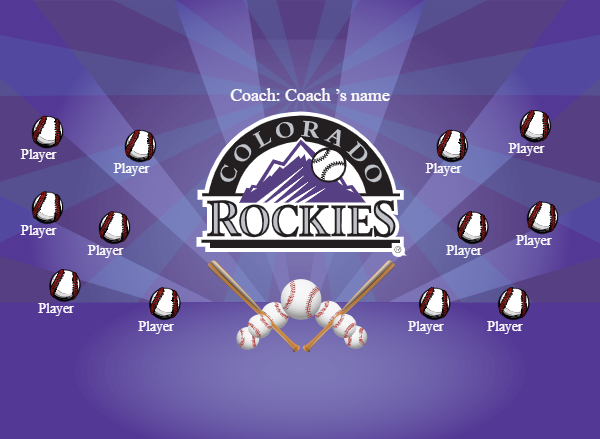 Rockies 4 Softball Banner softball banner size picture