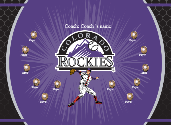Rockies 5 baseball pole